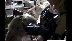brittany andrews enjoys pounding laurie wallace with her strap-on!
