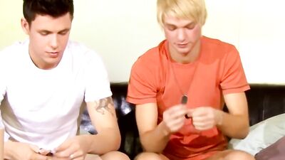 Robbie and Jesse Jerking off their Big Cocks for Hot Jizz