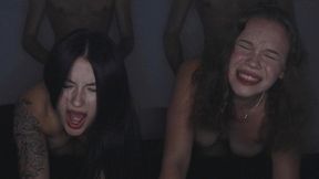 hard fucked blonde and brunette - very loud moanings of students