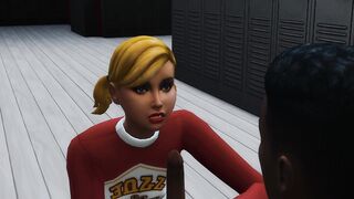 Mega Sims- Cheerleaders gotten pounded by football players and trainer. (Sims four)