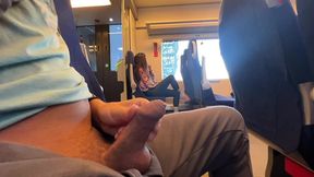 public dick flash on the train. stranger girl jerk me off and suck me. risky real outdoor