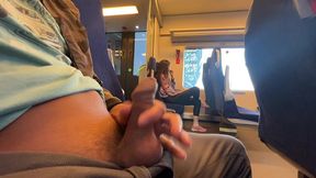 public dick flash on the train. stranger girl jerk me off and suck me. risky real outdoor