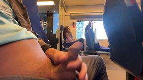 public dick flash on the train. stranger girl jerk me off and suck me. risky real outdoor