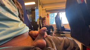 public dick flash on the train. stranger girl jerk me off and suck me. risky real outdoor