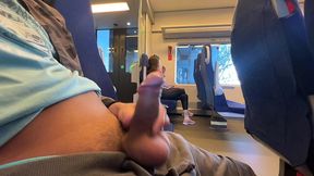 public dick flash on the train. stranger girl jerk me off and suck me. risky real outdoor