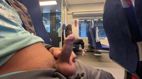 public dick flash on the train. stranger girl jerk me off and suck me. risky real outdoor