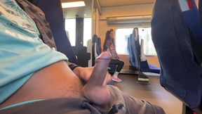 public dick flash on the train. stranger girl jerk me off and suck me. risky real outdoor