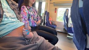 public dick flash on the train. stranger girl jerk me off and suck me. risky real outdoor