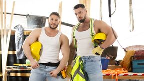 Construction Site Hunks : Alex Marte, Nik Fros, Jacob Lord, Alex Palmieri, Ross Hurston, Kinkoer