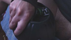 dick in pumpkin and I shoot a big load