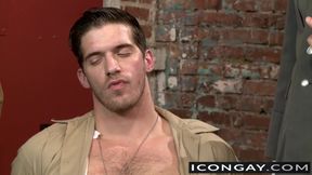 Muscular prisoner Ty overpowers his twink captor Liam