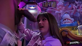 Let's fuck you right here in the Arcade!