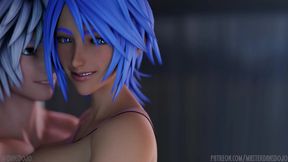 Aqua from Kingdom Hearts Gives Riku a Teasing 3D Thighjob Orgasm