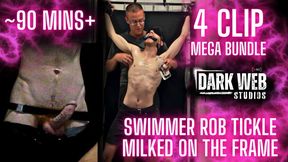 College Swimmer Rob Tickled Mercilessly On The Frame (MEGA-BUNDLE - 4 Clips In 1)