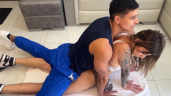 Hot gym trainer pounds petite Colombian girl
