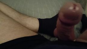 Old Man Lies on His Bed and Jerks off His Tiny Cock
