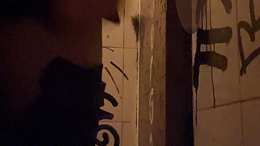 Spied while pissing in the toilets of a bar...