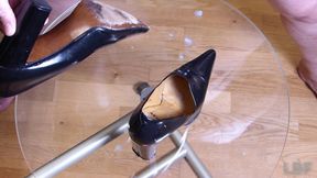 Wanked into a friend's designer pumps