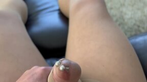 Kellycd2022 masturbation quickie with toy wand and pantyhose cumshot