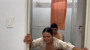 My Stepsister Caught Me Watching Her in the Shower and She Makes Me Her so as Not to Snitch on My Stepfather