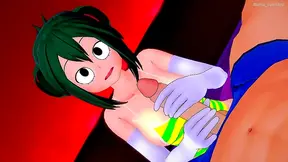 Tsuyu Masters Blowjob Skills in Snug Swimwear for Froppy in Steamy MHA Moment