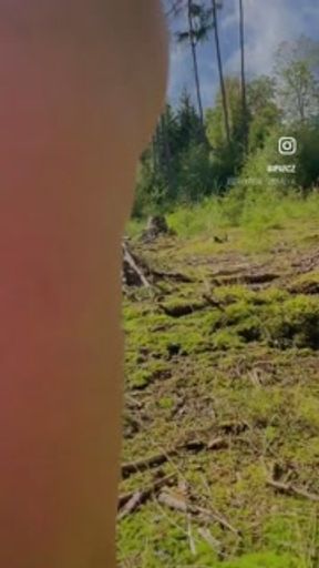Naked czech hot mom in public forest