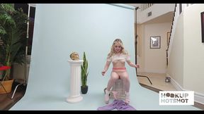 bts - bryan gozzling admires haley spades posing in lingerie!