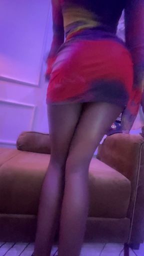 Slim Ebony African Goddess Short Dress Dance Foot Fetish   Clip 1