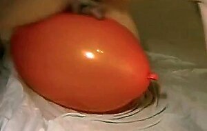 Twink Humping and Cumming on an Inflatable Orange Balloon