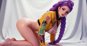 Rumi from KPOP Demon Hunters Dancing Naked (Cartoon 3D Ai) 02