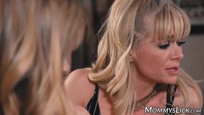 Stepmom Serene Siren shows innocent Giselle Palmer how to masturbate