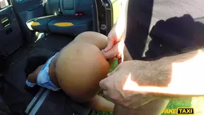Sexy Ebony Hitchhiker Gets Fucked by Taxi Driver's Big Hard Cock