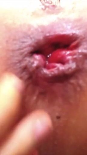 Tiny Asian fucking her prolapse rosebud