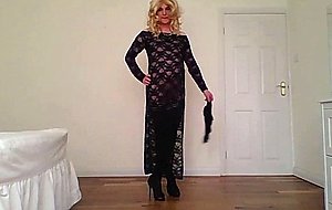 Black see-through gown