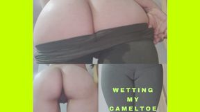 Cameltoe sexy+ wetting my leggings