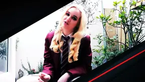British Teen Sucks Big Cock and Swallows Every Drop