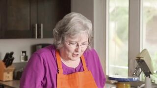 GRANDMOTHER MAKES A FUCKING CAKE