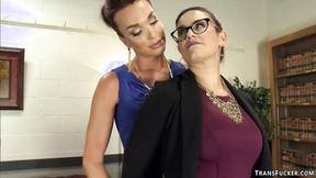 ”Trans lawyer anal fucks MILF client”