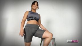 Asian gym ass worship in yoga pants POV