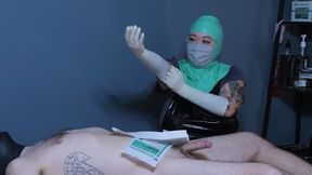 Milking Your Cock With Medical Gloves - Mistress Magnolia