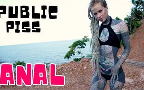 I Masturbate Outside My Anal Hole with Dildo Until I Need to Pee