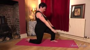 Fit and Fabulous: 56-Year-Old Layla Bird's Energizing Yoga Session - Discover the Beauty of Mature Fitness!