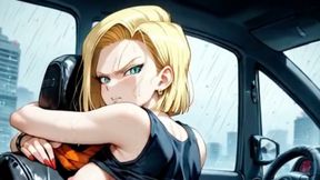 Parody. Android 18 Had Unprotected Sex in a Stranger's Car. Animation Hentai Waifu.