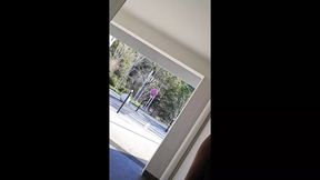 Masturbation in a public toilet