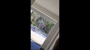 Masturbation in a public toilet