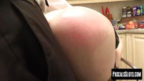 Dark-haired British submissive gets dominated