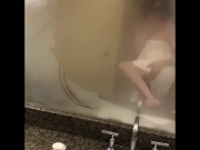 Washing my girl cock
