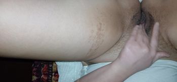We Hotly Masturbate Our Wet Hairy Pussies Together in POV