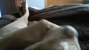 Jerking in panties and stockings