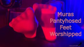 Mura Suru’s Pantyhose Feet Worshiped - Nylon Foot Worship